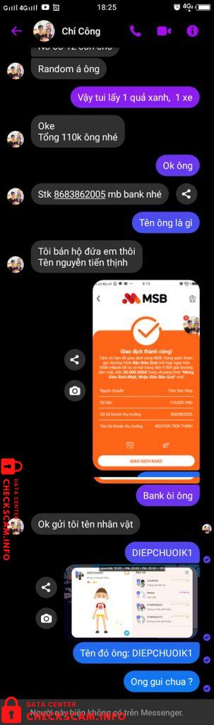 Evidence against Nguyễn Tiến Thịnh
