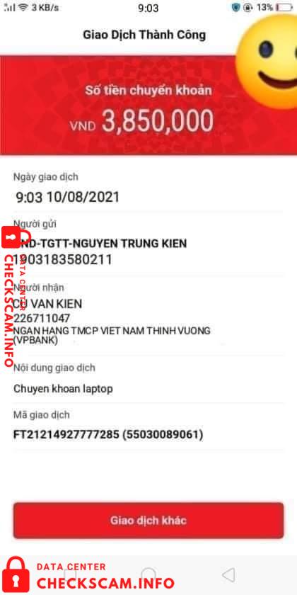Evidence against Nguyễn Trung Kiên