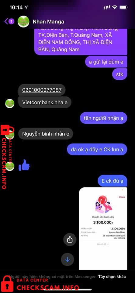 Evidence against Nguyễn Bình Nhân