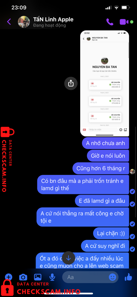 Evidencia contra Nguyễn Bá Tấn