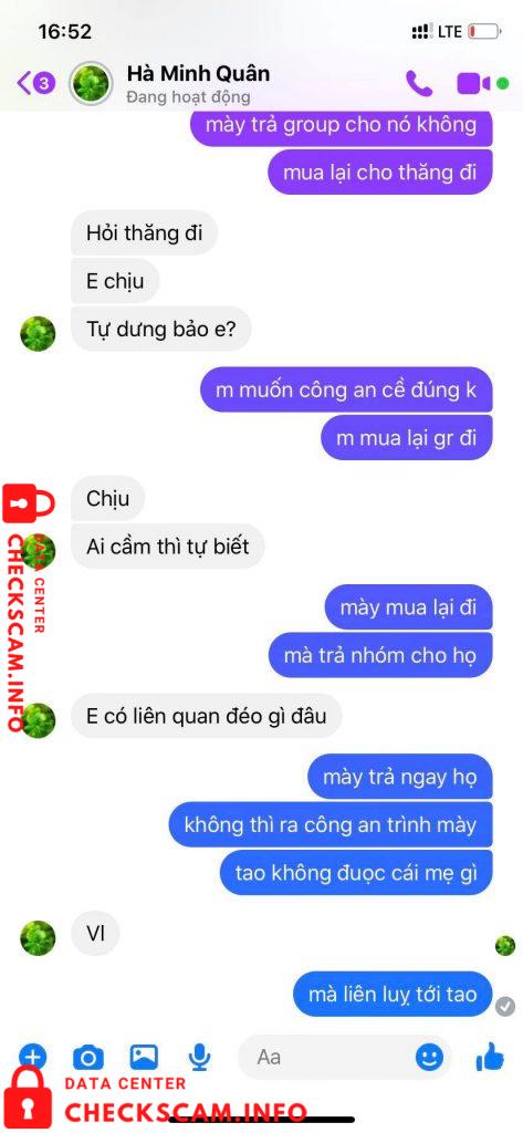 Evidencia contra Hà Minh Quân