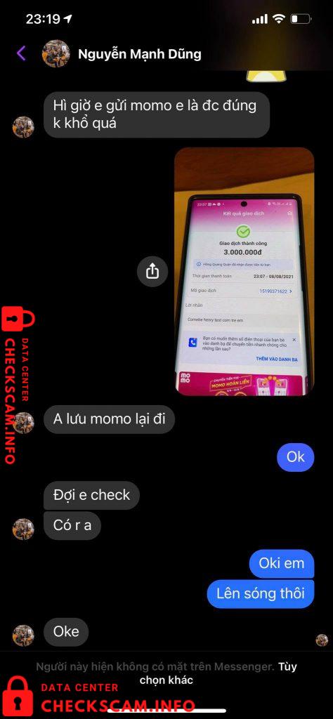 Evidencia contra Hồng Quang Quân