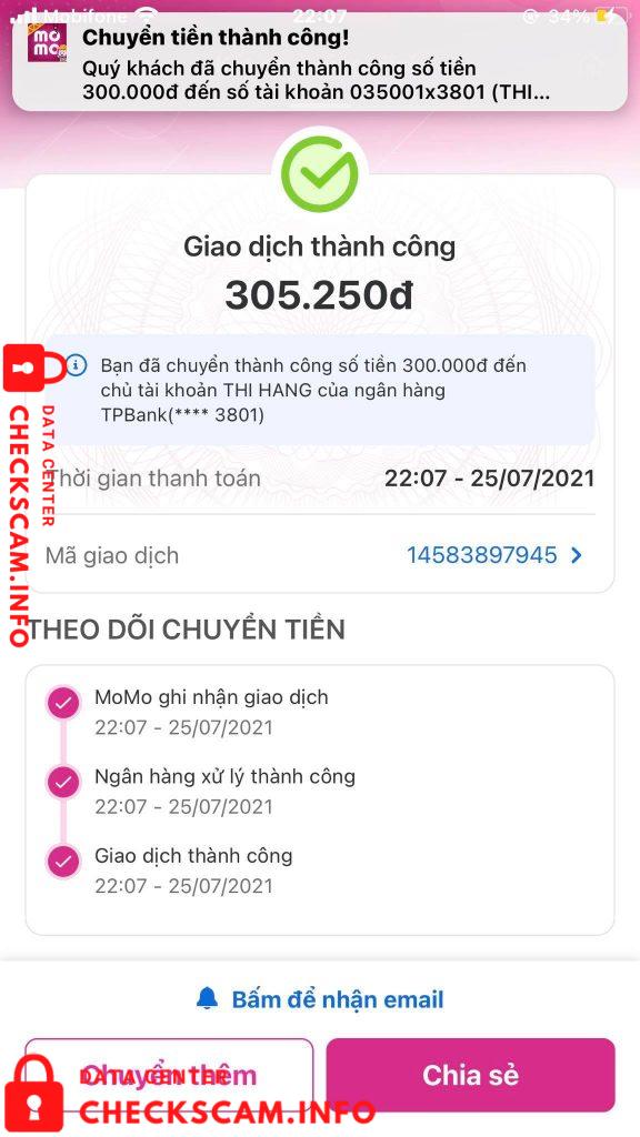 Bukti melawan Thi Hang