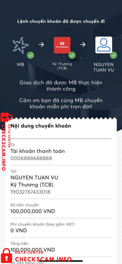 Bukti melawan Nguyễn Tuấn Vũ