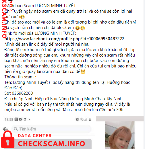 Bukti melawan Lương Minh Tuyết