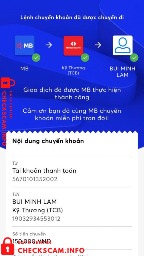 Bukti melawan Bùi Minh Lam