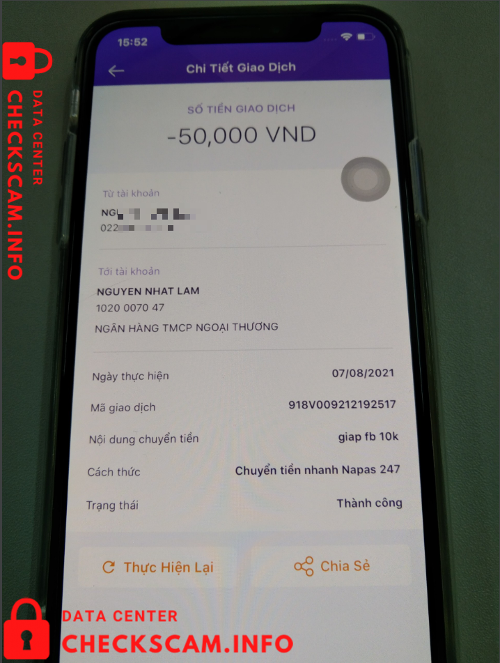 Bukti melawan Nguyen Nhat Lam