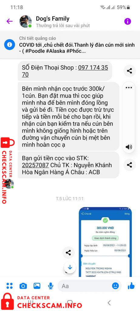 Bukti melawan Nguyen Khanh Hoa