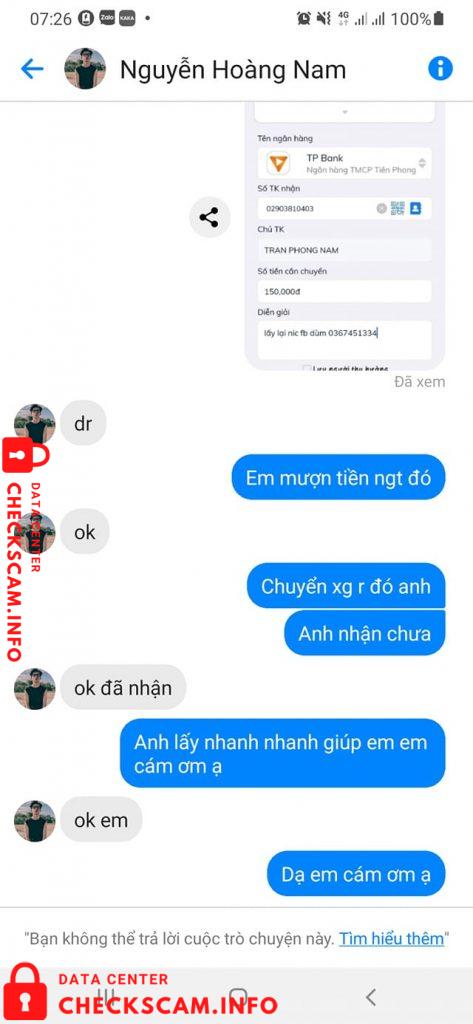 Bukti melawan Tran Phong Nam