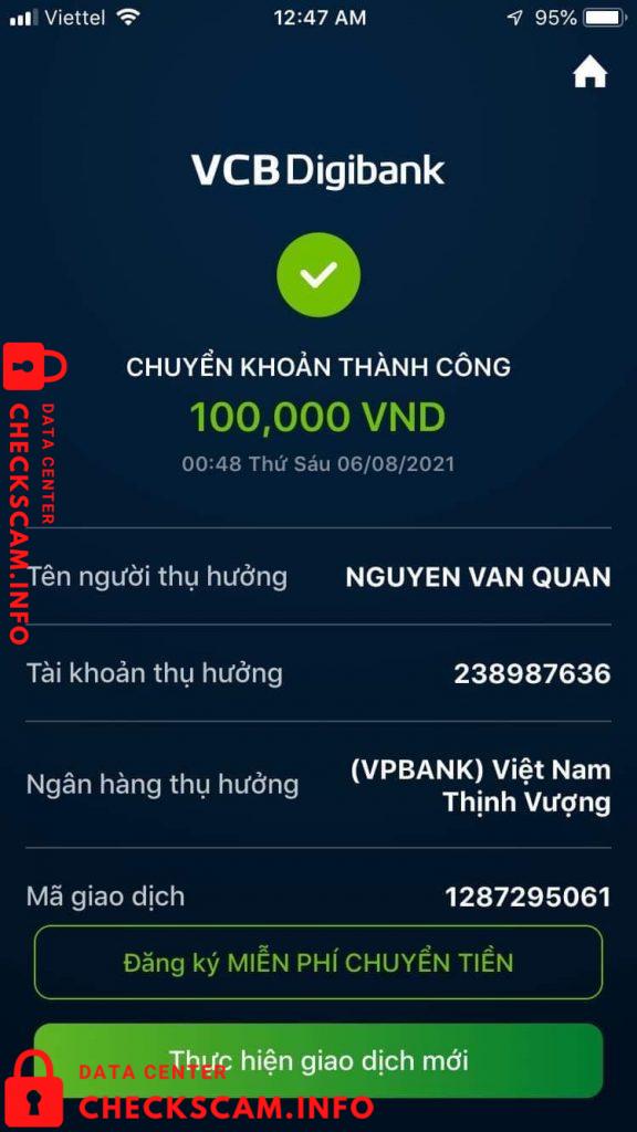 Bukti melawan Nguyễn Văn Quân