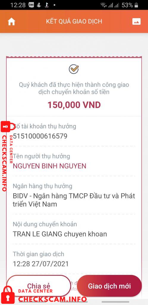 Bukti melawan Nguyen Binh Nguyen