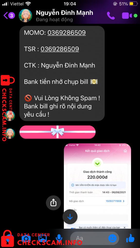 Bukti melawan Nguyễn Đinh Mạnh