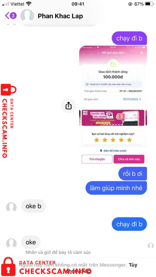 Bukti melawan Phạm Khánh Lập