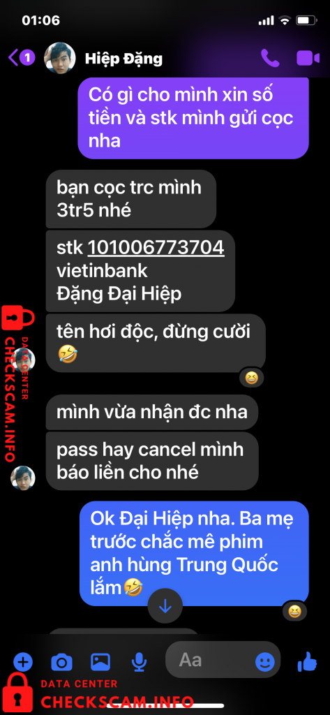 针对的证据 Đặng Đại Hiệp