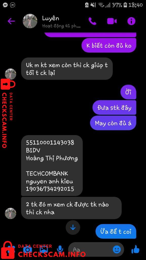 针对的证据 Hoàng Thị Phương