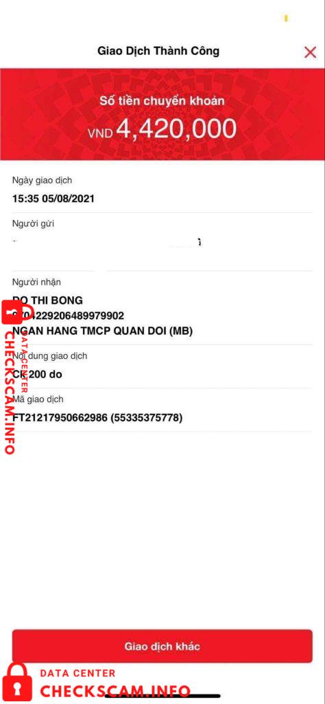 针对的证据 Đỗ Thị Bông