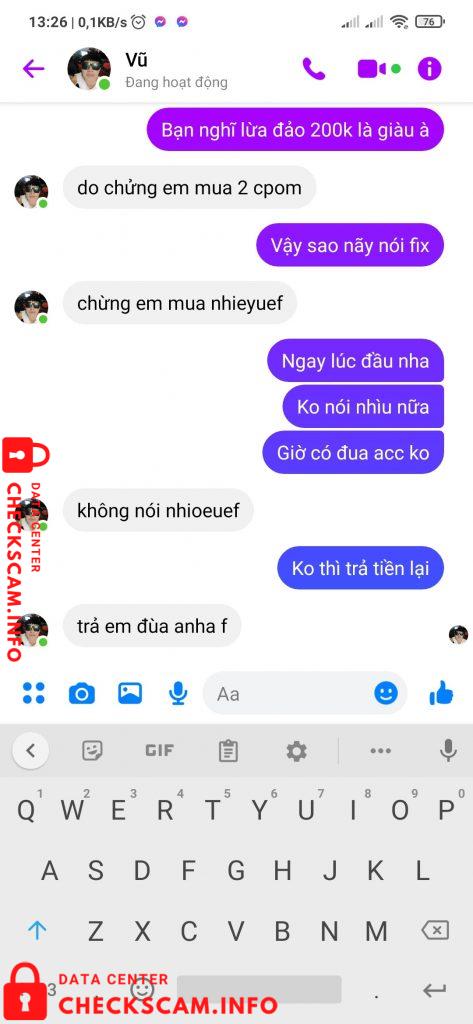 针对的证据 Nguyễn Duy Vu