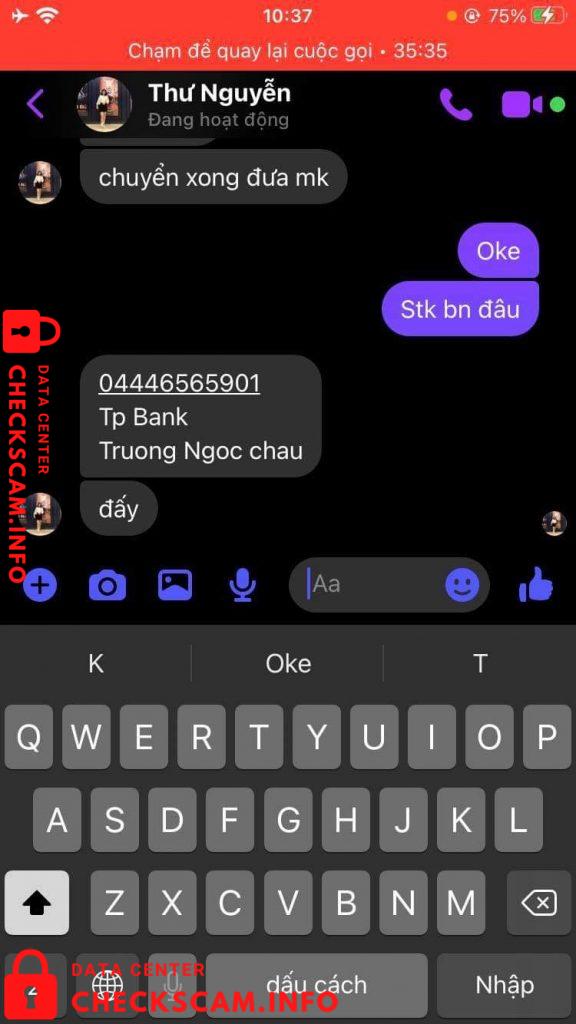 针对的证据 Truong Ngoc Chau