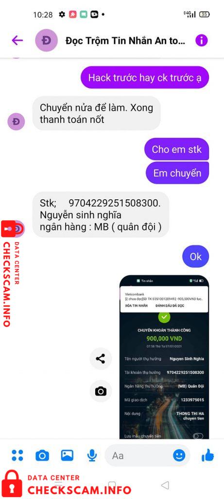 针对的证据 Nguyen Sinh Nghia