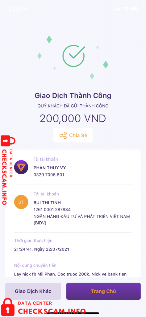 针对的证据 Bui Thi Tinh