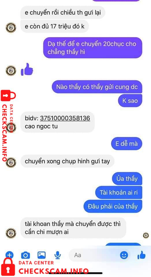 针对的证据 Cao Ngọc Tú
