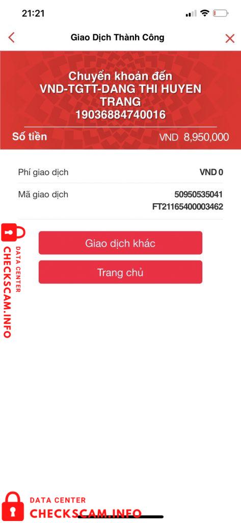 针对的证据 Dang Thi Huyen Trang