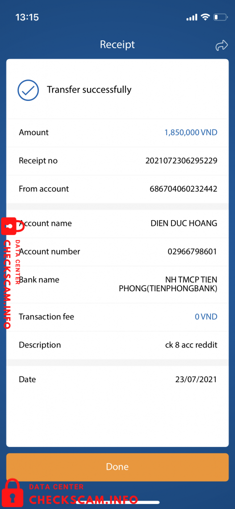 针对的证据 Dien Duc Hoang