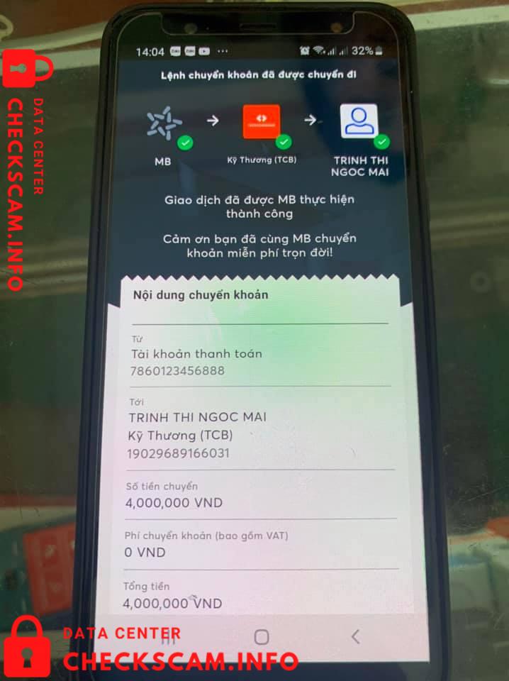 针对的证据 Trinh Thi Ngoc Mai