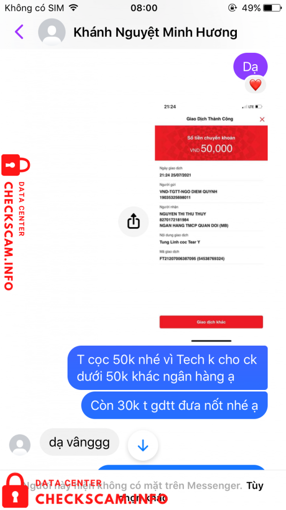 针对的证据 Nguyen Thi Thu Thuy