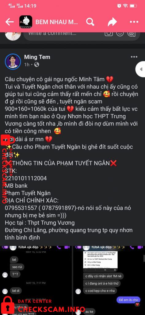 针对的证据 Tuyết Ngân
