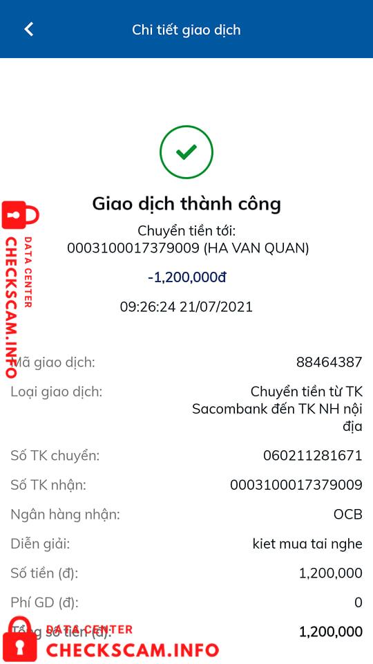 针对的证据 Hà Văn Quân