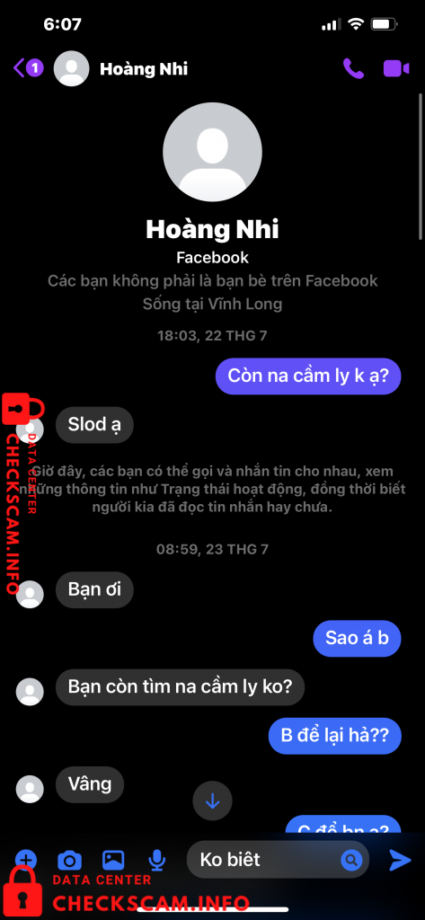 针对的证据 Phạm Hồ Hoàng Nhi