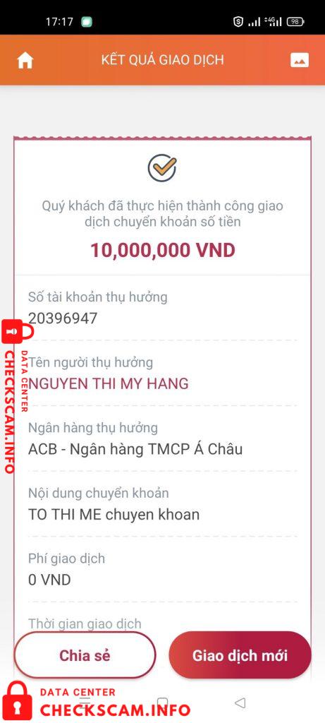 针对的证据 Nguyen Thu Thuy