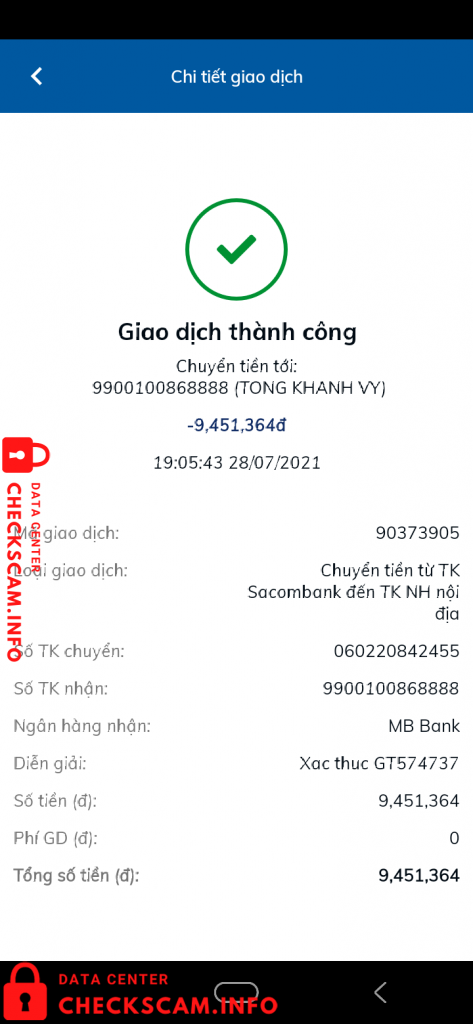 针对的证据 Tong Khanh Vy