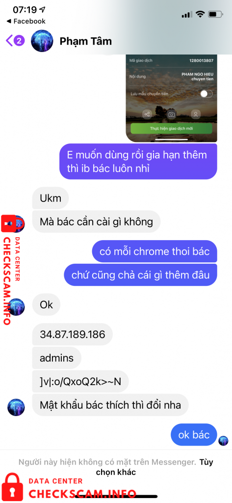 针对的证据 Pham Thi Bang Tam