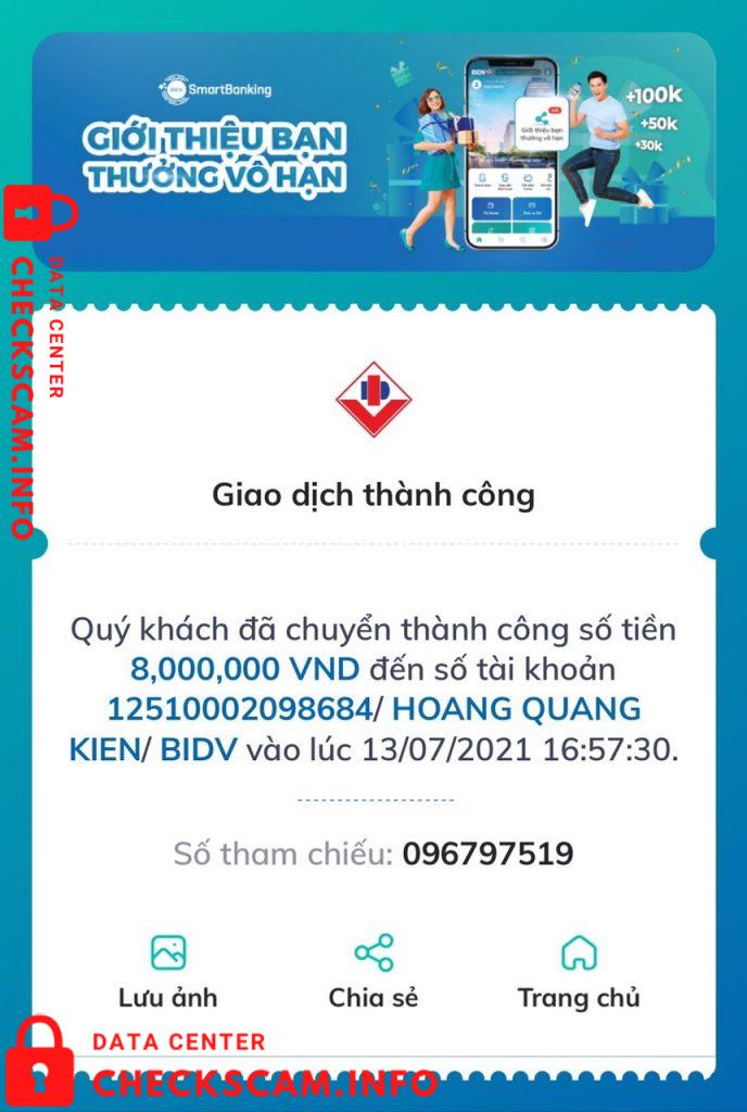 针对的证据 Hoang Quang Kien