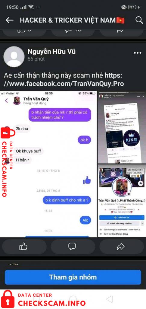 针对的证据 Trần Văn Quý