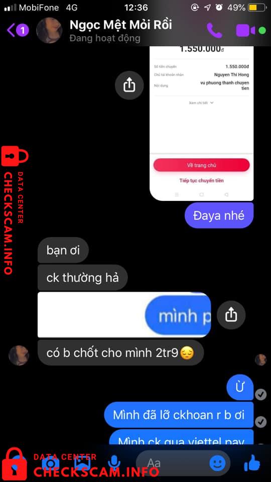 针对的证据 Nguyen Thi Hong