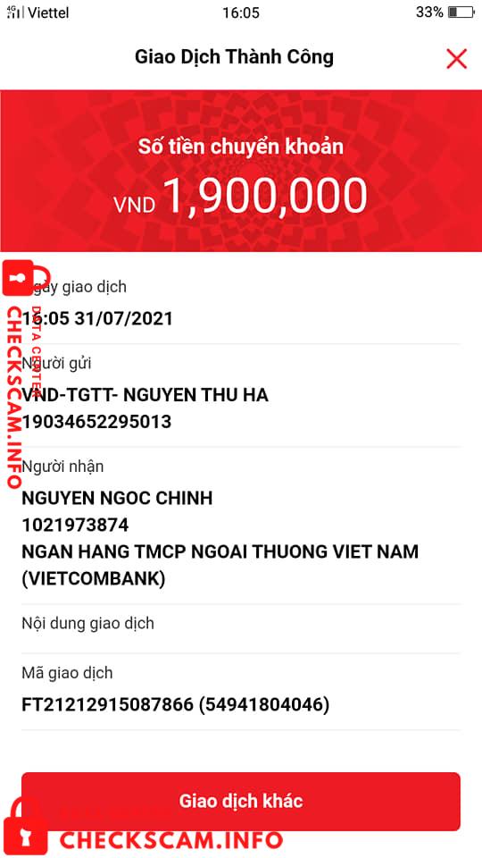 针对的证据 Nguyen Ngoc Chinh