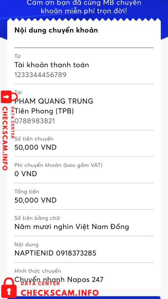 针对的证据 Pham Quang Trung