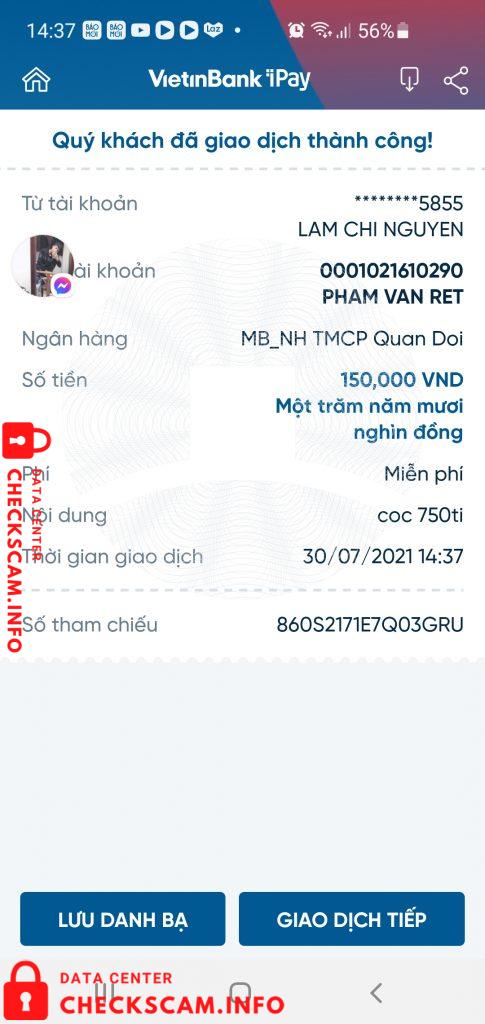 针对的证据 Phạm Văn Rết