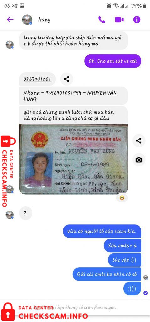 针对的证据 Nguyễn Hùng