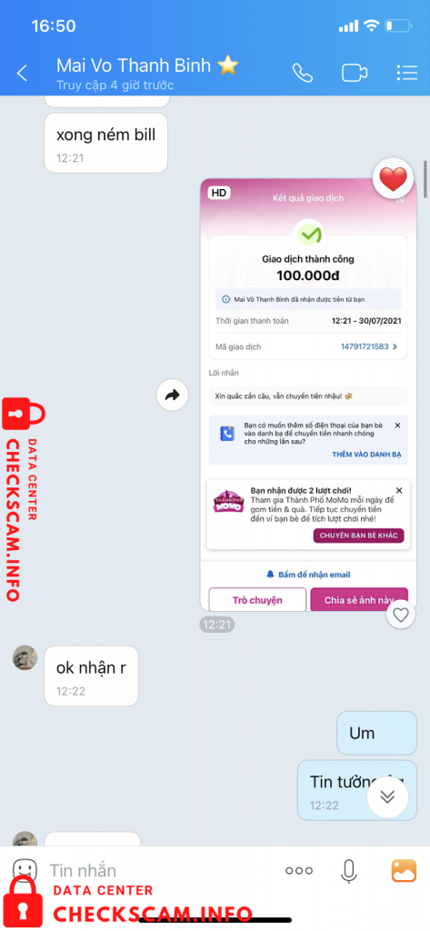 针对的证据 Mai Vo Thanh Binh