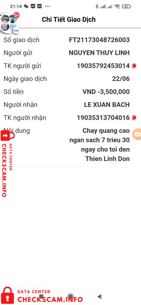 针对的证据 Lê Xuân Bách