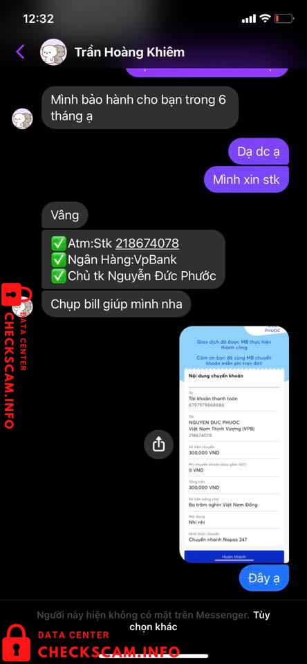 针对的证据 Nguyen Duc Phuoc