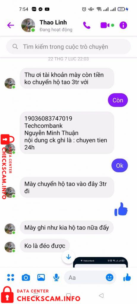 Bukti melawan Nguyen Minh Thuan
