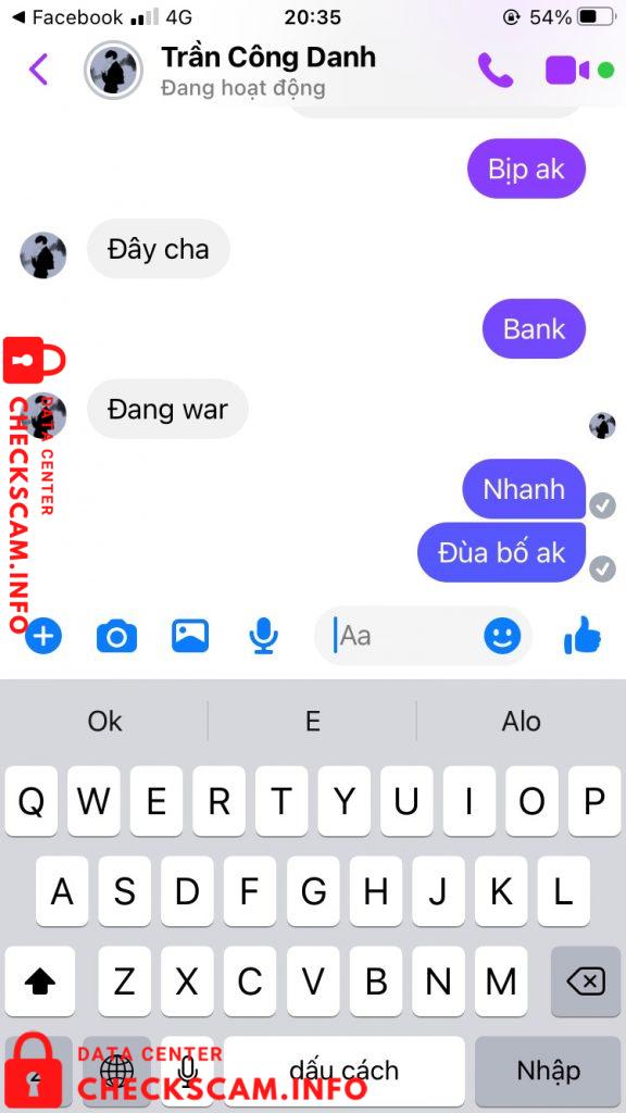 针对的证据 Trần Công Danh
