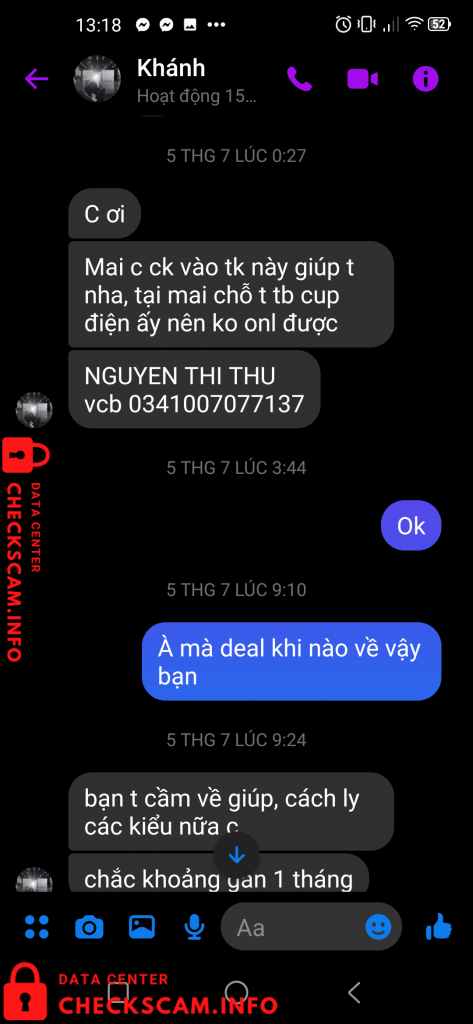 针对的证据 Nguyen Thi Thu