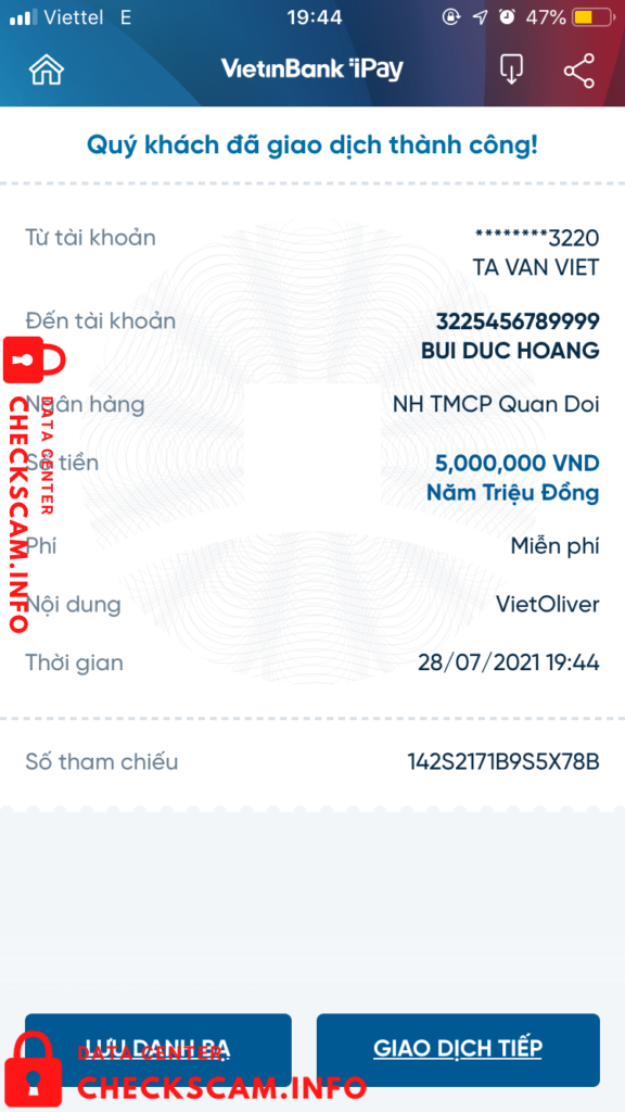 Bukti melawan Bui Duc Hoang