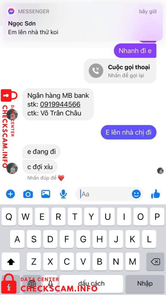 Bukti melawan Võ Trân Châu